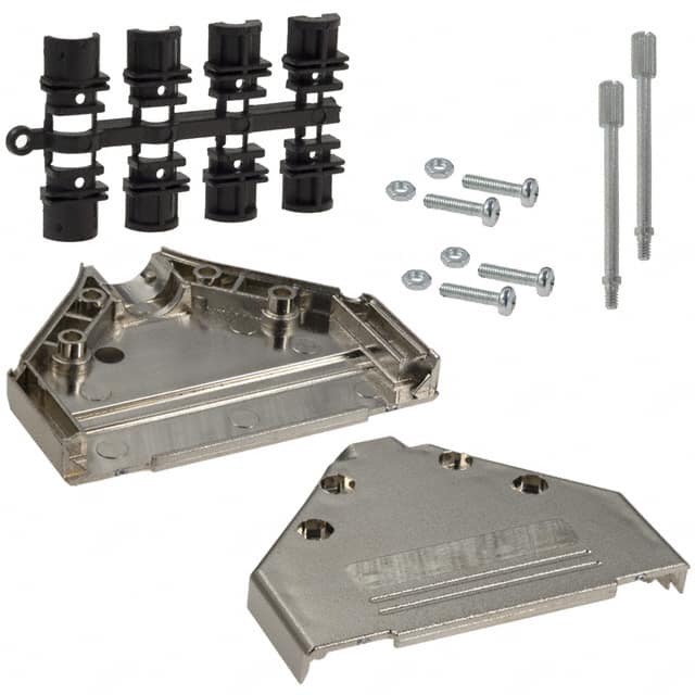 970-037-020-121 NorComp Inc.  Capots de connecteurs D-Sub en forme de D